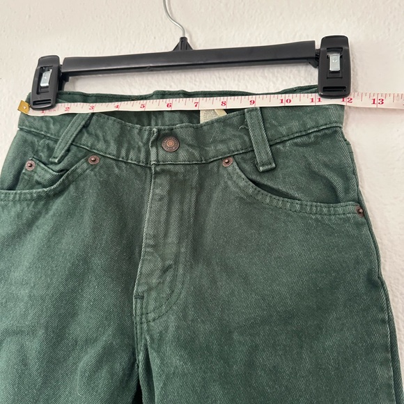 Levi’s orange label rare vintage forest green denim jeans 24 - Picture 5 of 8